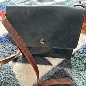 Beautiful Teal Leather Crossbody Purse